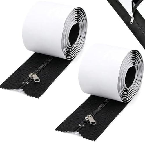 Jortmrd 2 Stück Selbstklebender Reißverschluss 213 cm x 7,6 cm Schwarz Reißverschluss Selbstklebe Set für Staubschutztüren, Staubschutzwände, Plastikstaubbarrieren, Gewächshäuser und Bauprojekte Jortmrd 2 Stück Selbstklebender Reißverschluss 213 cm x 7,6 cm Schwarz Reißverschluss Selbstklebe Set für Staubschutztüren, Staubschutzwände, Plastikstaubbarrieren, Gewächshäuser und Bauprojekte von Jortmrd