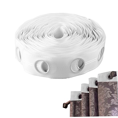 Gardinenband Gardinenfaltenhaken 10 m 60 Löcher 42 mm rund UV-beständig faltbares Polypropylentuch Gardinenösenband für Zuhause Gardinenband Gardinenfaltenhaken 10 m 60 Löcher 42 mm rund UV-beständig faltbares Polypropylentuch Gardinenösenband für Zuhause von Jorzer
