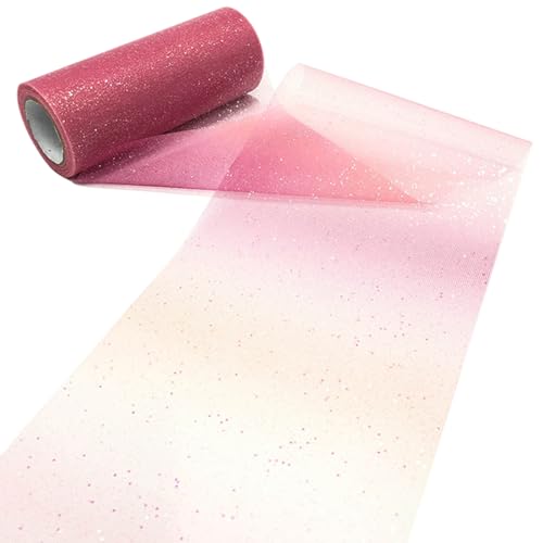 Glitzer -Tüll -Stoff, 6 Zoll Schillerner Gradienten Tüllband für Tutusdekorationen, 10 Yard Sparkle Netting Fabric Style 6 Glitzer -Tüll -Stoff, 6 Zoll Schillerner Gradienten Tüllband für Tutusdekorationen, 10 Yard Sparkle Netting Fabric Style 6 von Jorzer