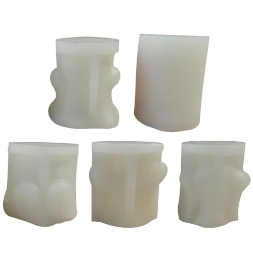 Halloween -Kerzenformen, 5pcs niedliche 3D -Geister -Silikonform Non -Stick Flexible Geisterform für Epoxidharz, Kerze, Seife von Jorzer
