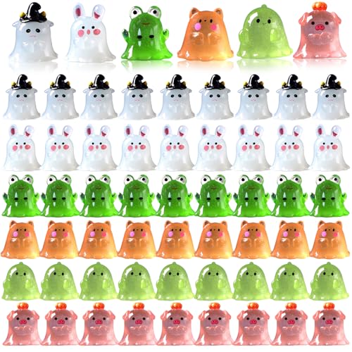 Jorzer Geister-Dekor 60 Stück Geisterfiguren für Halloween süße Mini-Tiergeister-Dekoration im Dunkeln leuchtende Mini-Harzfiguren für Halloween-Dekorationen Jorzer Geister-Dekor 60 Stück Geisterfiguren für Halloween süße Mini-Tiergeister-Dekoration im Dunkeln leuchtende Mini-Harzfiguren für Halloween-Dekorationen von Jorzer