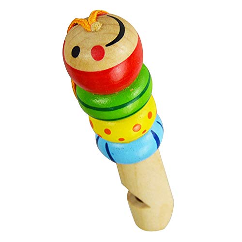 Jorzer Holzpfeife Spielzeug Nette Tier Slide Pfeife Spielzeug Pädagogisches Musikinstrument Mini Bunte Pfeife Spielzeug Für Baby Kinder Geschenk (zufällig) 1 Stück von Jorzer