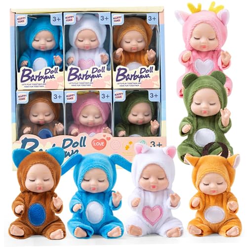 Jorzer Mini -Babypuppen, 6pcs 4, 3 Zoll winzige Babypuppe, potenzielle realistische Puppe mit tierischen Kleidung, süß für Kleinkinder Mädchen Kinder 3+, Geburtstagsgeschenke Jorzer Mini -Babypuppen, 6pcs 4, 3 Zoll winzige Babypuppe, potenzielle realistische Puppe mit tierischen Kleidung, süß für Kleinkinder Mädchen Kinder 3+, Geburtstagsgeschenke von Jorzer