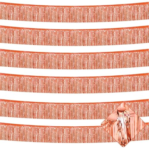 Lametta-Girlande 6 Stück 3 m Roségold-Folien-Fransengirlande glänzende Metallic-Folienquaste Banner zum Aufhängen an der Wand Lametta-Luftschlangen für Hochzeit Geburtstag Party Dekoration Weihnachten Lametta-Girlande 6 Stück 3 m Roségold-Folien-Fransengirlande glänzende Metallic-Folienquaste Banner zum Aufhängen an der Wand Lametta-Luftschlangen für Hochzeit Geburtstag Party Dekoration Weihnachten von Jorzer