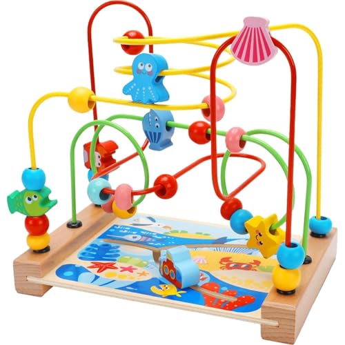 Perlen-Labyrinthspielzeug für Kinder, natürliche Holzperlen-Labyrinthspielzeug räumliche Argumentation Kleinkind Achterbahnspielzeug Klassiker Frühes Bildungsblock Handwerksblockzeug Spielzeug Perlen-Labyrinthspielzeug für Kinder, natürliche Holzperlen-Labyrinthspielzeug räumliche Argumentation Kleinkind Achterbahnspielzeug Klassiker Frühes Bildungsblock Handwerksblockzeug Spielzeug von Jorzer