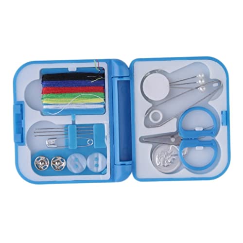 Reiseannähungs -Kit -Faden -Mini -Hülle Kunststoffschere Klebeband Set Sewing Kit - Blau von Jorzer