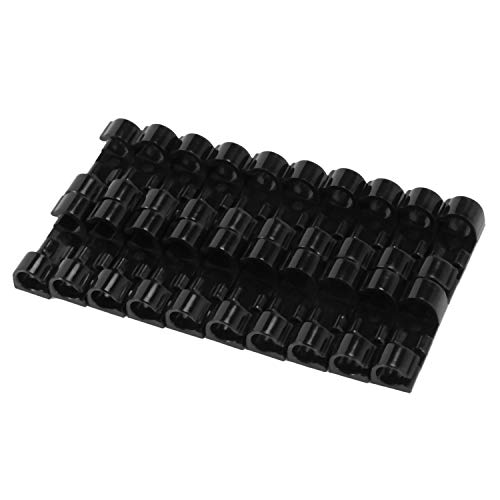 Josenidny 20 Stücke/Satz Befestigungsklammer Clip Desktop Wire Klären Halter Klemmen Kabel clip Gerät USB Kabel Halter Organiser (Schwarz) von Josenidny