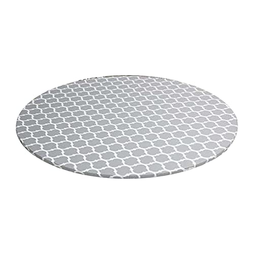 Josenidny Runde Tischdecke mit Elastischem wasserdichte öLbestäNdige PVC-Tischdecke Abwischbare Tischdecke für Drinnen und DraußEn von Josenidny