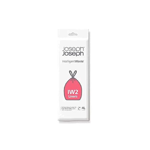 Joseph Joseph IW2 Biologisch abbaubare, kompostierbare Beutel, Packung mit 50 Müllbeuteln für Lebensmittelabfälle, weiß, klein, 4 Liter Joseph Joseph IW2 Biologisch abbaubare, kompostierbare Beutel, Packung mit 50 Müllbeuteln für Lebensmittelabfälle, weiß, klein, 4 Liter von Joseph Joseph