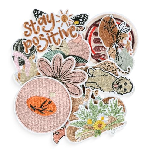 14 Stück Vintage bestickte Aufnäher zum Aufbügeln, niedliche Boho-dekorative Wärmepresse, DIY ästhetische Aufnäher zum Aufnähen für Kleidung, Rucksack, Jeans, Hüte, Hemd 14 Stück Vintage bestickte Aufnäher zum Aufbügeln, niedliche Boho-dekorative Wärmepresse, DIY ästhetische Aufnäher zum Aufnähen für Kleidung, Rucksack, Jeans, Hüte, Hemd von Josojoou