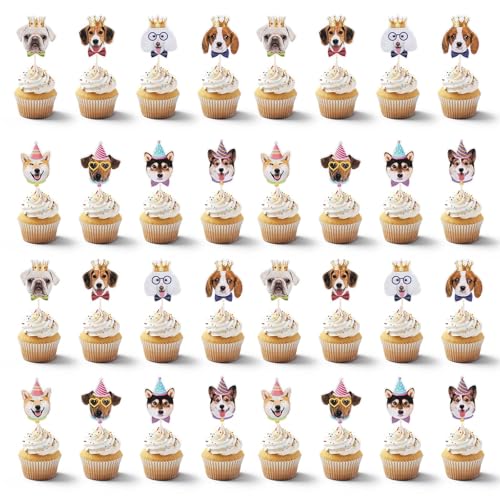 40 Stück Hunde Cupcake Topper Hund Geburtstag Kuchen Deko Cute Hunde Geburtstags Torte Tier Torten Topper Für Süße Cake Dekorationen Welpen Happy Birthday Dog Themen Party 40 Stück Hunde Cupcake Topper Hund Geburtstag Kuchen Deko Cute Hunde Geburtstags Torte Tier Torten Topper Für Süße Cake Dekorationen Welpen Happy Birthday Dog Themen Party von Josojoou