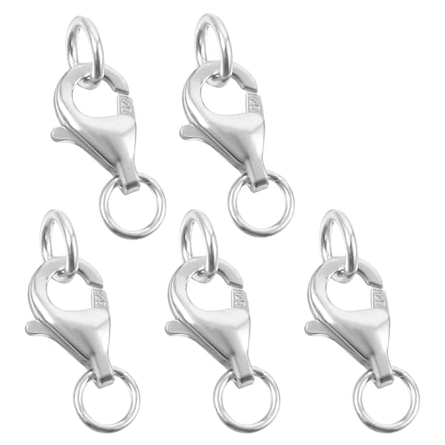 925 Karabinerverschluss 5 Sets Armband Verschluss Aus Sterling Silber Mit Biegeringen Halsketten Verschlüsse Für Armbänder Karabinerverschlüsse Schmuckverschlüsse Zur Schmuckherstellung DIY von Josojoou