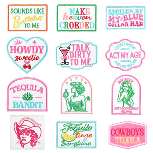 Lustige Trucker-Hut-Flicken zum Aufbügeln, für Hüte, verschiedene Stile, rosa Humor, bestickt, für Männer und Frauen, DIY-Zubehör, 12 Stück Lustige Trucker-Hut-Flicken zum Aufbügeln, für Hüte, verschiedene Stile, rosa Humor, bestickt, für Männer und Frauen, DIY-Zubehör, 12 Stück von Josojoou