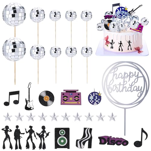 35 Stück Discokugel Kuchen Toppers, Disco Ball Cupcake Dekorationen Discokugel Tortendeko für Geburtstags Disco Thema 70er Party 35 Stück Discokugel Kuchen Toppers, Disco Ball Cupcake Dekorationen Discokugel Tortendeko für Geburtstags Disco Thema 70er Party von Jostift