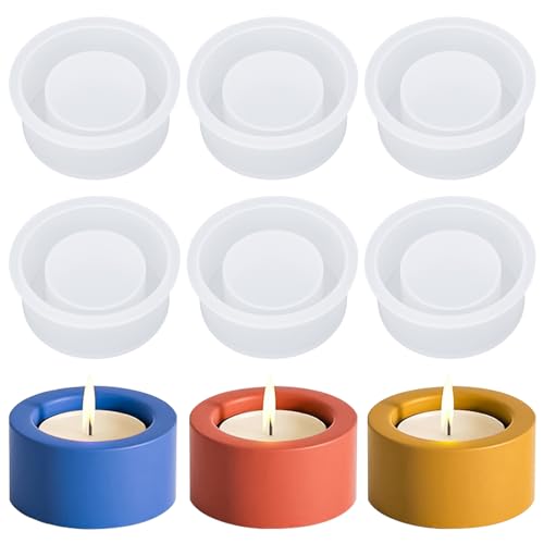 Jostift 6 Stück Silikonform Kerzenhalter,Silikonform Kerzenständer,Runde Silikonform Kerzenhalter,Silikonformen Gießformen Kerzenhalter,DIY Harz Gießform Kerzenhalter Für Kerzenständer Jostift 6 Stück Silikonform Kerzenhalter,Silikonform Kerzenständer,Runde Silikonform Kerzenhalter,Silikonformen Gießformen Kerzenhalter,DIY Harz Gießform Kerzenhalter Für Kerzenständer von Jostift