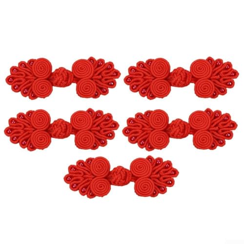 5 Stück dekorative chinesische Knotenknöpfe, perfekt für Cheongsam und kreative Kostümprojekte (05) von Jotekonoby
