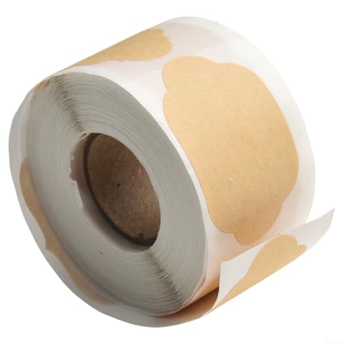 Jotekonoby 300 Stück Verpackungsetiketten-Aufkleber, Vintage, blanko, dekorative Etikettenaufkleber (2) von Jotekonoby