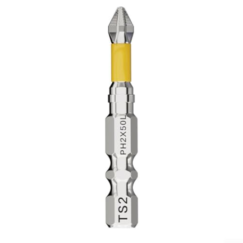Jotekonoby PH2 Magnetisches Kreuzschlitz-Schraubendreher-Bit-Set, rutschfester Stahl, elektrische Bohrer-Bits, hohe Härte, verschleißfest, 25–150 mm, Werkzeug (50 mm) von Jotekonoby