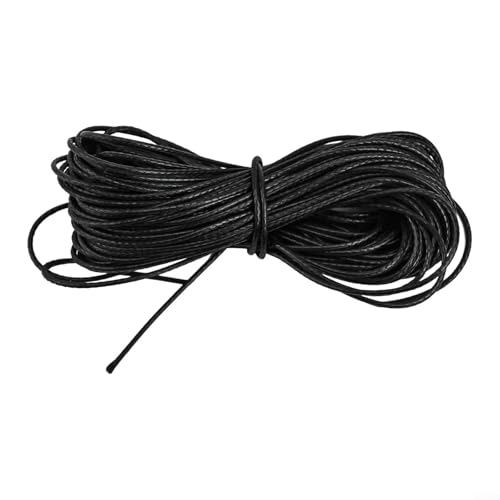 PU-Lederband zum Basteln, 0 8/1 0/1, 2 mm, 10 Meter für Halsketten und Armbänder, 0,8 mm, Schwarz von Jotekonoby