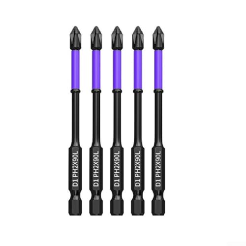 Ph2 Magnetische Kreuz-Schraubendreher-Bit-Set, 25150 mm, rutschfeste Bohrerköpfe aus legiertem Stahl, für widerstandsfähige 62Hrc gehärtete Spitze für manuelle und elektrische Schraubendreher von Jotekonoby