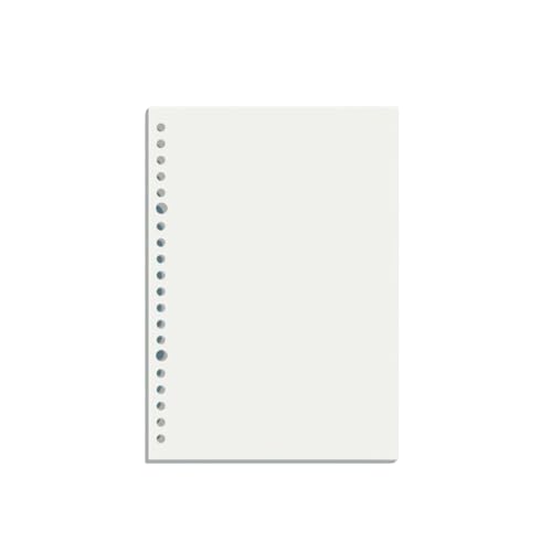 Ersatz-Notizbuchkern für lose Blätter, 26 Löcher, horizontales Raster, lose Blätter, A5 (blanko), 60 Blatt von Joucien