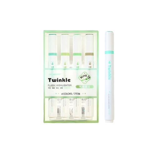 Joucien 4-teiliges einfaches 12-farbiges reflektierendes Stifte-Set, schnelltrocknender Augenschutzstift zum Malen, Blasennebel von Joucien