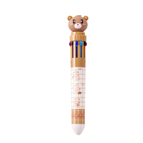 Joucien Teddybär-Kugelschreiber, 10 Farben, Cartoon-Press-Typ, mehrfarbiger Kugelschreiber, karierter Bär, 4 Stück Joucien Teddybär-Kugelschreiber, 10 Farben, Cartoon-Press-Typ, mehrfarbiger Kugelschreiber, karierter Bär, 4 Stück von Joucien