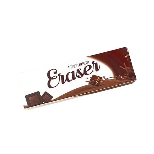 Lustiger Schokoladenradierer, kreativ, niedlich, Toastbrot, Radiergummi, Schwarz von Joucien