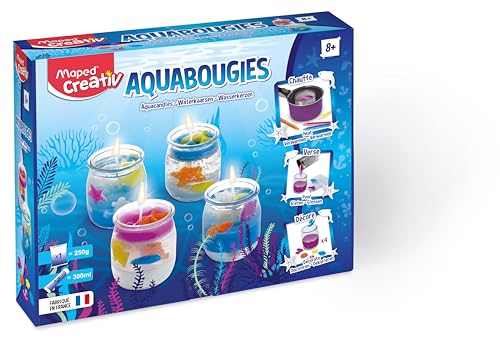 Maped Creativ – Set Aquabougies – Set zur Herstellung von Kerzen mit Wachs und Gel – hergestellt in Frankreich – Bastelspaß für Kinder ab 8 Jahren Maped Creativ – Set Aquabougies – Set zur Herstellung von Kerzen mit Wachs und Gel – hergestellt in Frankreich – Bastelspaß für Kinder ab 8 Jahren von Joustra