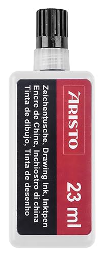 Aristo AR64818 Zeichentusche weiß (hohe Deckraft, schnell trocknend, lichtbeständig, reproduzierfähig, Tusche für Tuschefüller Aristo MG1 PRO) 23 ml von Aristo