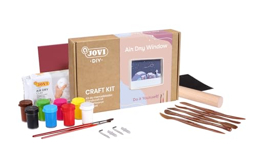 Jovi 2704 DIY Air Dry Window - Bastelset für eine Landschaft aus luftgetrocknetem Ton weiß + Farben und Werkzeuge Jovi 2704 DIY Air Dry Window - Bastelset für eine Landschaft aus luftgetrocknetem Ton weiß + Farben und Werkzeuge von Jovi