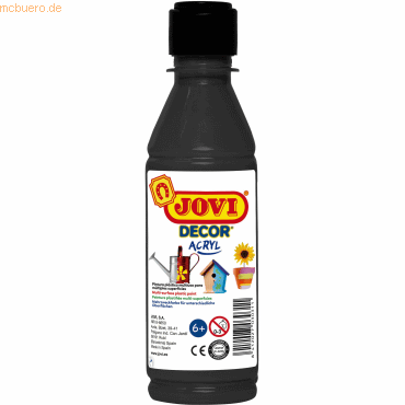 Jovi Acrylfarbe Jovicolor schwarz 250ml Flasche von Jovi