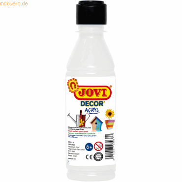 Jovi Acrylfarbe Jovicolor weiß 250ml Flasche Jovi Acrylfarbe Jovicolor weiß 250ml Flasche von Jovi