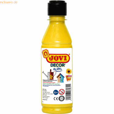 Jovi Acrylfarbe Jovidecor gelb 250ml Flasche von Jovi