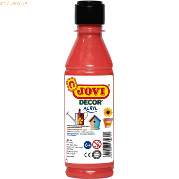 Jovi Acrylfarbe Jovidecor zinnoberrot 250ml Flasche von Jovi
