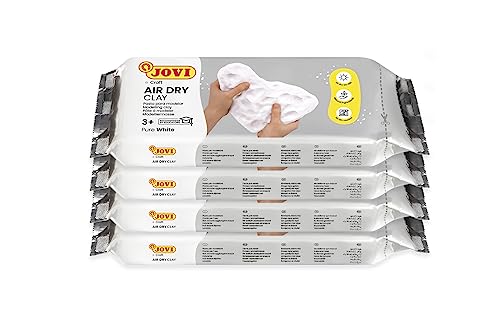 Jovi Air Dry Modelliermasse, gebrauchsfertig, lufttrocknend, auf Basis von Feuchtton, 1 kg in weiß, 4er Pack Jovi Air Dry Modelliermasse, gebrauchsfertig, lufttrocknend, auf Basis von Feuchtton, 1 kg in weiß, 4er Pack von Jovi