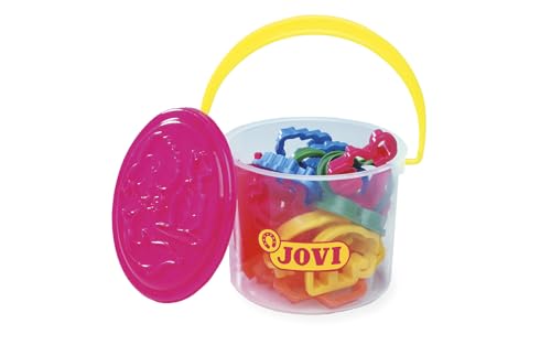 Jovi Ausstechformen (6 verschiedene Motive in je 4 Farben im Eimer) bunt sortiert von Jovi