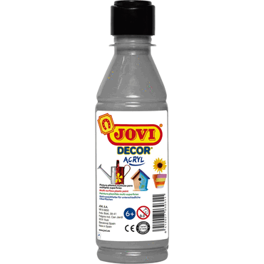 Jovi DECOR ACRYL Mehrzweckfarben 250 ml Flasche, silber von Jovi