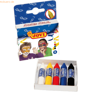 Jovi Fasching-Schminke Schminkstifte Etui VE=5 Farben Jovi Fasching-Schminke Schminkstifte Etui VE=5 Farben von Jovi