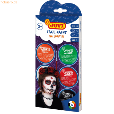 Jovi Fasching-Schminke VE=6x8ml Face Paint Set Halloween von Jovi