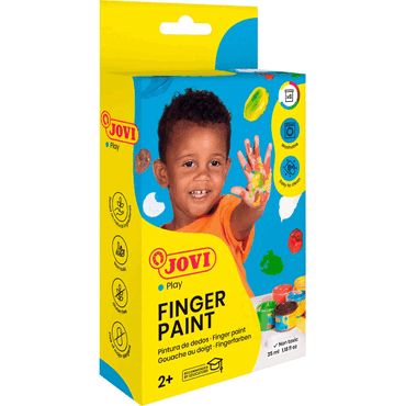 Jovi Fingerfarben farbig sortiert 6er Schachtel, 35ml von Jovi