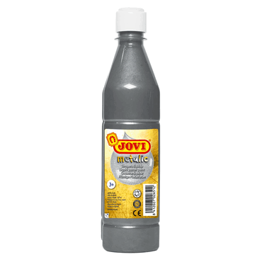Jovi Flüssige Plakatfarbe metallic 500 ml Flasche silber von Jovi