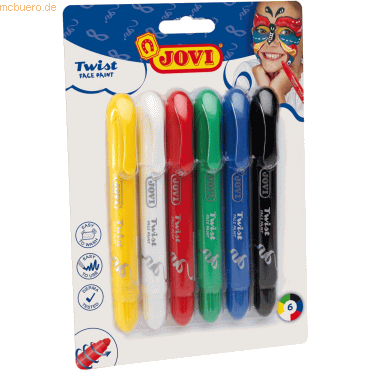 Jovi Kinderschminkstifte Twist Face Paint VE=6 Stück Blister von Jovi