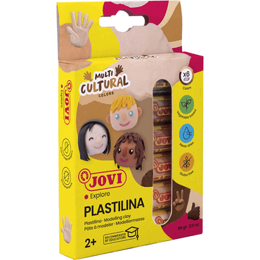 Jovi PLASTILINA Knetmasse 6er Schachtel Multikulturelle Farben von Jovi