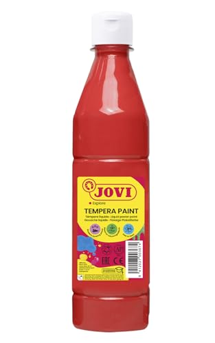 Jovi Plakatfarbe, malfertige Tempera auf Wasserbasis, 500 ml Flasche rot von Jovi