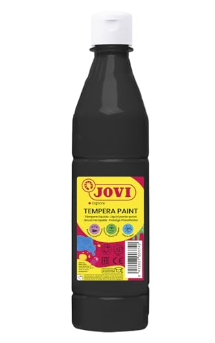 Jovi Plakatfarbe, malfertige Tempera auf Wasserbasis, 500 ml Flasche schwarz von Jovi