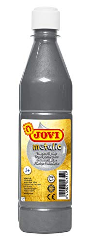 Jovi Plakatfarbe, malfertige Tempera auf Wasserbasis, 500 ml Flasche silber von Jovi