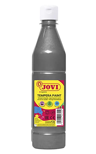 Jovi Plakatfarbe, malfertige Tempera auf Wasserbasis, 500 ml Flasche silber von Jovi