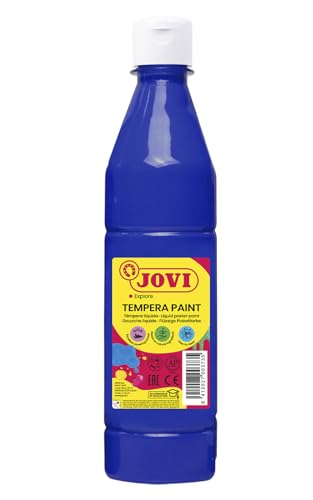 Jovi Plakatfarbe, malfertige Tempera auf Wasserbasis, 500 ml Flasche ultrablau von Jovi