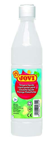 Jovi Plakatfarbe, malfertige Tempera auf Wasserbasis, 500 ml Flasche weiß von Jovi